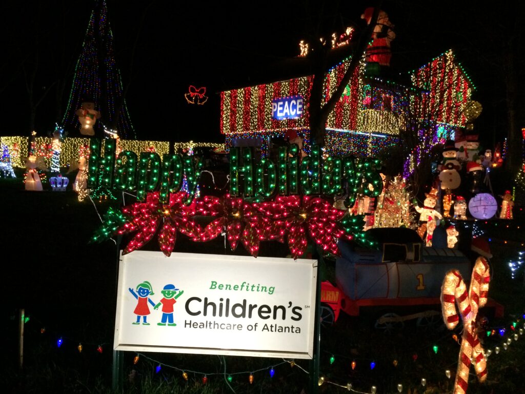 Official Atlanta Georgia Christmas Lights Map - Big Red Bulb